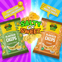 Tropical Sun Sweet Chilli Flavour Plantain Chips, 450g (Pack of 1)