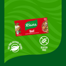 Knorr Beef Stock Cubes Adds Rich Flavour to Your Dishes Gluten-free Beef Stock 20x 10 g