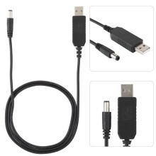 5V naar 12V USB-versterkerkabel, 5,5 mm x 2,1 mm USB-interface, 5V naar 12V versterkerlijn voor bureaulampen /