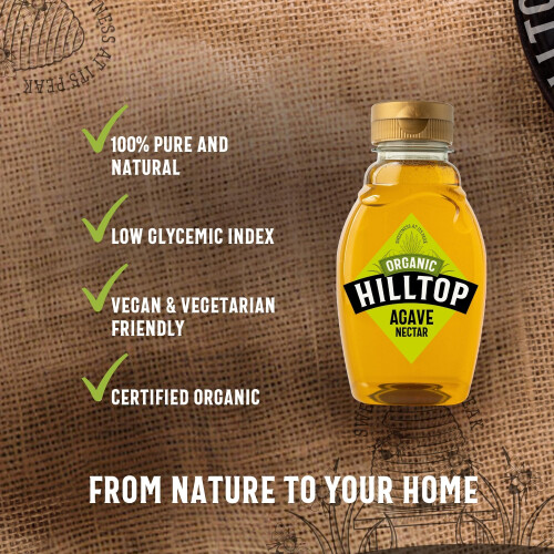 Hilltop Agave Nectar - Organic - Squeezy Bottle - 330g 1