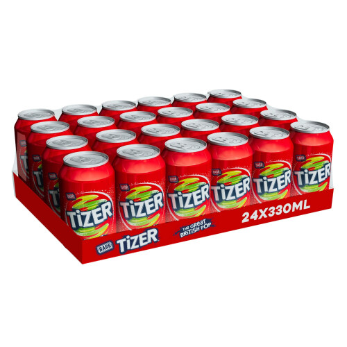 Barr Barr Tizer - Fizzy Drinks 24 Pack x 330ml Cans - Tangy Citrus Flavour Soft Drinks Cans 1