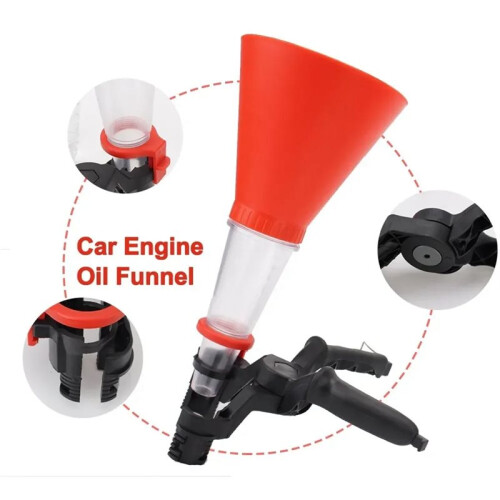 Universal Engine Oil Funnel Kit with Adjustable Adapters for Efficient Car Maintenance 2