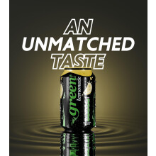 Green Lemonade - Low Calorie Soft Drinks - Sparkling Lemon Flavour with 7% Natural Juice - No Added Sugar, Sweetened with Stevia, No Aspartame - Alte