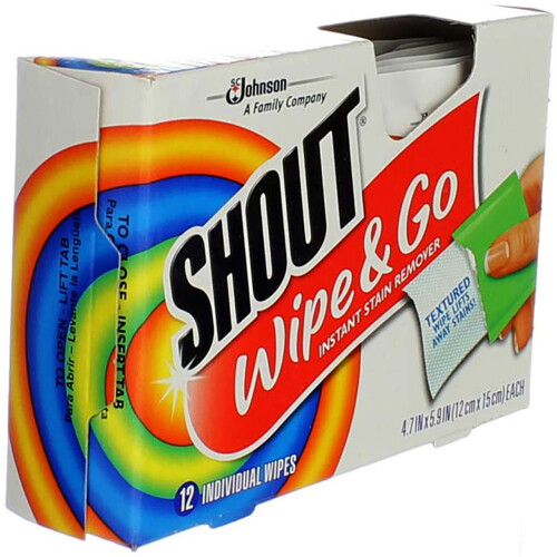 Shout Wipe & Go Instant Stain Remover - 12 CT 2