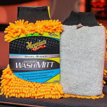 Meguiar's Hybrid Wash Mitt, Dual Sided for Washing and Waxing, Clear Coat Safe and Reusable - 1 Mitt