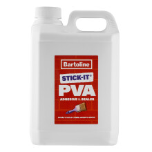 Bartoline PVA Glue Adhesive & Sealer 2.5L - Multi-Purpose Primer, Adhesive, and Sealer for Concrete, Wood, Tiles, Fabric, and More, Dust-Proofing, Bo