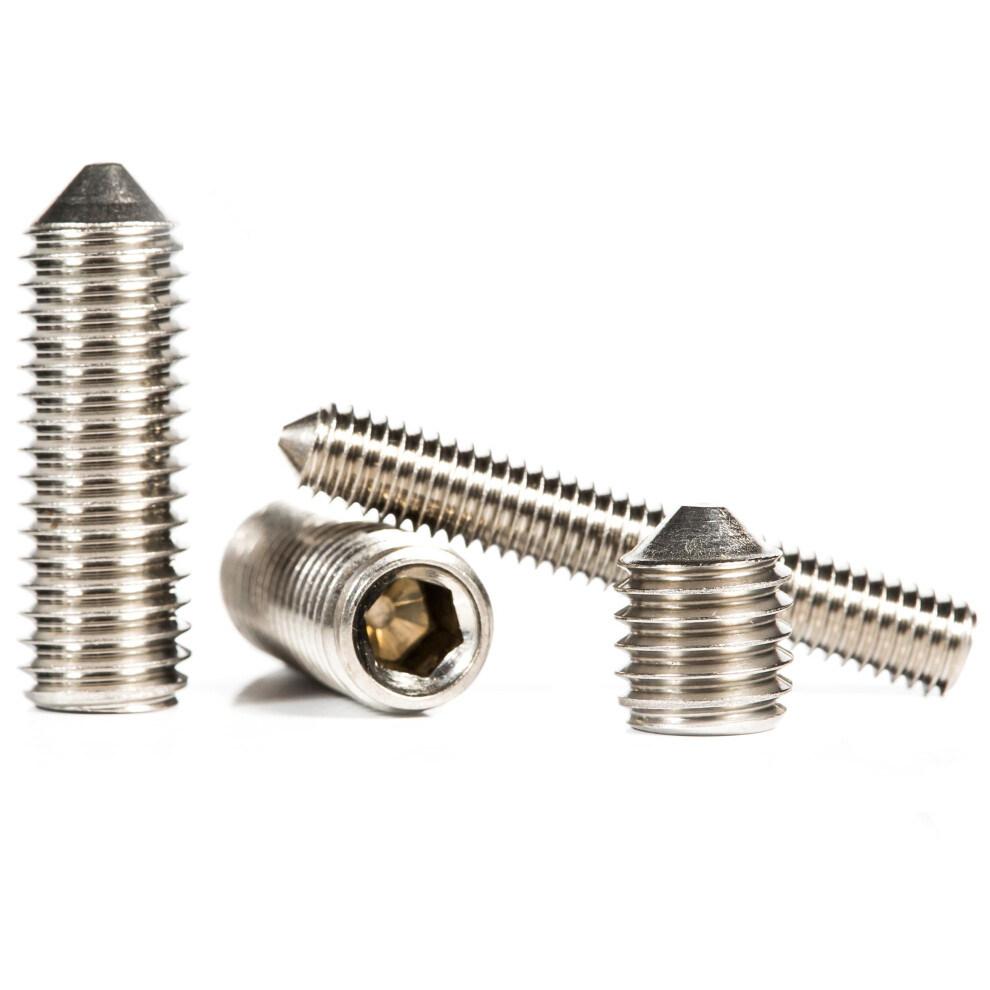 M8 (8Mm X 10Mm) Grub Screws Cone Point A2 Stainless Steel Metric Thread Allen Socket Key Iso 4027 (Pack Of 2) H05d 5007649107195