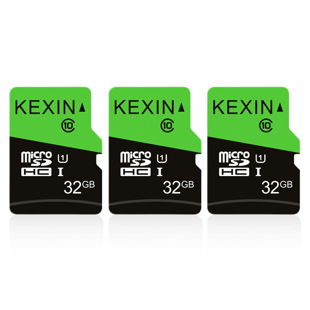 Kexin Micro Sd Card 32Gb 3 Pack Microsdhc Memory Card Class 10 High Speed Card Micro Sd 32 Gb Uhs-I Tf Card, C10, U1, Sd Adapter Include 5077303155275
