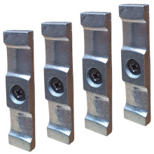 HanaMoon Zinc Plated Turn Buttons with Screws 63mm (2.5 Inch) for Shed Doors, Gates, Rabbit Hutches, Cabinets, Durable Metal Thumb Catches -Pack of 4