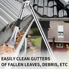 Gutter Cleaner 4.4M Telescopic Roof Gutter Cleaning Tools Kit Gutter Brush