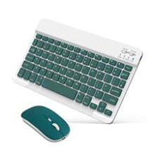 SOPPY Portable Bluetooth Keyboard and Mouse, Rechargeable Mini Keyboard, Wireless Keyboards for iPad 9.7/10.2/iPad Air/Pro/Tablets/iOS/Android/Window