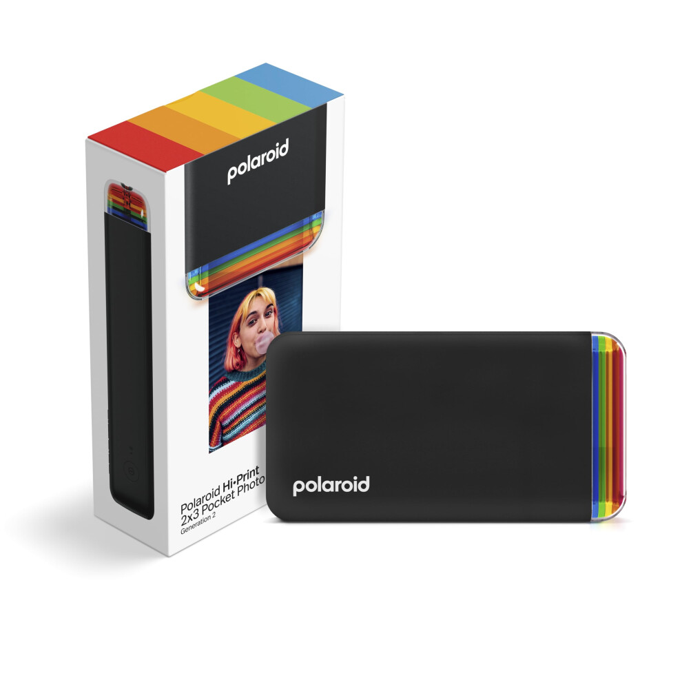 Polaroid Hi-Print - 2Nd Generation - Bluetooth Connected 2X3 Pocket Photo, Dye-Sub Printer - Black