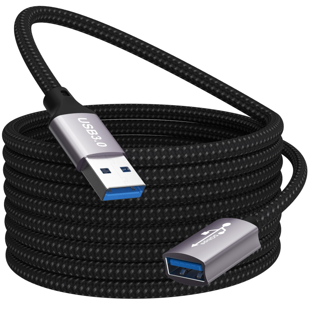 Lalasis Usb 3.0 Extension Cable 5M,5Gbps Usb Extension Cable A To Ausb Extensioncable For Usbstick,Card Reader,Keyboard,Printer,Scanner,Camera,Mouse, 5004569545946