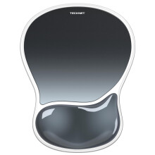 TECKNET Mouse Mat Wrist Support, Ergonomic Gel Mouse Pad, Smooth PVC Surface & Non-Slip PU Base, Cooling Silicone Mousepad Wrist Rest for Computer, L