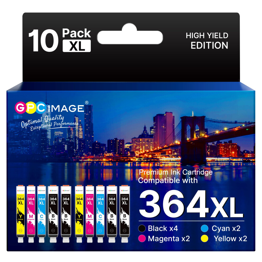 Photos - Printer Part GPC Image 10-Pack 364XL Ink Cartridges Compatible for HP 364 Ink Cartridges Multipack for HP PhotoSmart 5510 5520 5522 5524 