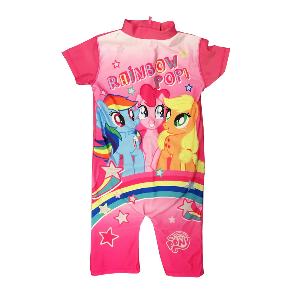 My Little Pony Character Girls Uv Protection Swimsuit Surf Suit Swimming Costume Green