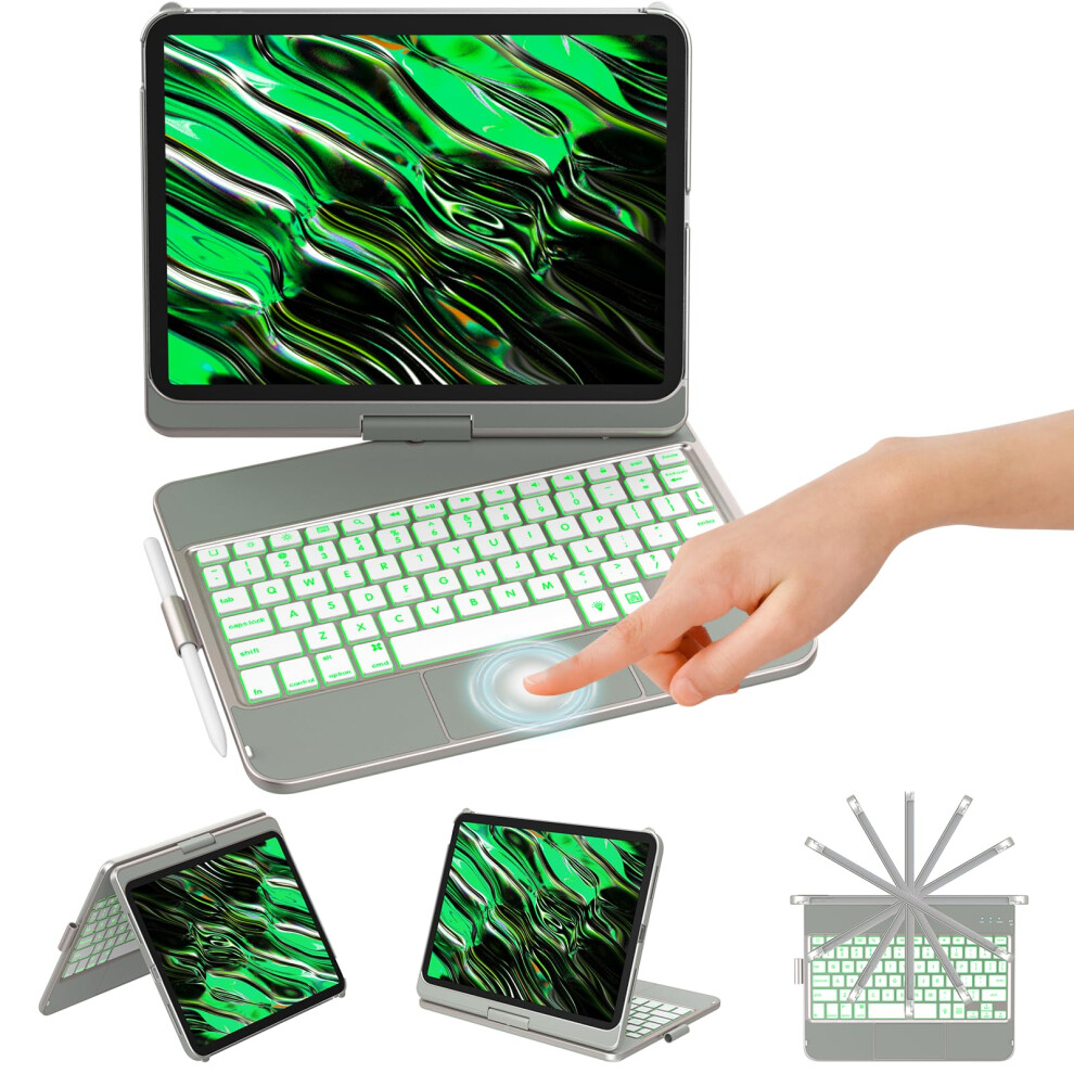 Kbcase Keyboard Case For Ipad 10Th Generation/A16 11Th Generation Case With Keyboard 360 Rotatable Keyboard With Trackpad For Ipad 10Th 10.9" 2022/A 6426505897367