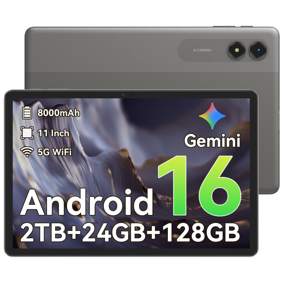 Android 16 Tablet,11 Inch Tablet With 24Gb Ram 128Gb Rom,Octa-Core T7250 Processor,90Hz Display,8000Mah Battery With Fast Charging & Otg Reverse Char 5430416780503
