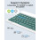 SOPPY Portable Bluetooth Keyboard and Mouse, Rechargeable Mini Keyboard, Wireless Keyboards for iPad 9.7/10.2/iPad Air/Pro/Tablets/iOS/Android/Window 3