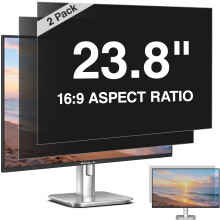 Pozlle 2 Pack 23.8 Inch Computer Privacy Screen Filter for 23.8" 16:9 Aspect Ratio (528 x 297 mm) Monitor, Anti Spy Anti-Glare Blue Light Blocking PC