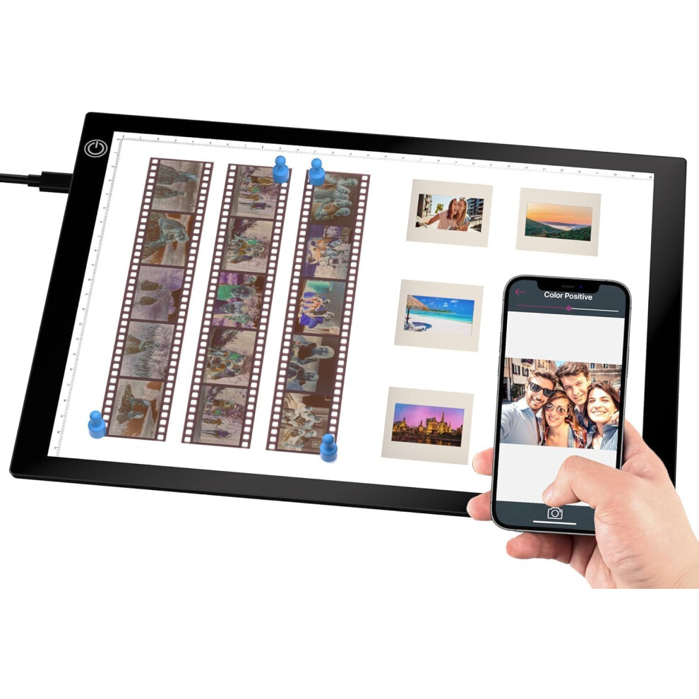 Slide Viewer Box For 35Mm Slides & Film Negatives, A4 Ultra-Thin Led Pad For Scanning & Digitising Old Photos, 3 Adjustable Brightness, U Light 5001139604010