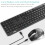 Arteck Universal Multi-Device Bluetooth Keyboard and Mouse Full Size Wireless Bluetooth Keyboard and Ergonomic Mouse Set for Windows, iOS, Android, C 5
