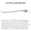 iClever Wireless Bluetooth Keyboard, Keyboard Rechargeable Bluetooth 5.1 Stable Connection to Multi Devices Silent Slim Keyboard for Mac, iPad, iPhon 6