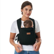 Momcozy WeeSnug Newborn Carrier for 3.2-11.3kg/Waist 64-127cm, Cotton Black