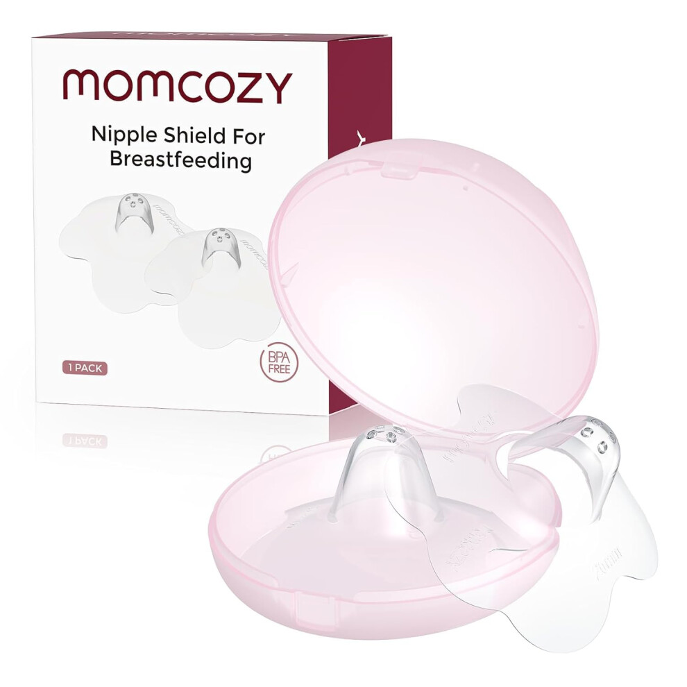 Nipple Shield, Floral Contact Nipple Shield For Breastfeeding Moms With Flat Or Inverted Nipples, Made Without Bpa/Bps (1 Pair, 17Mm) Momcozy
