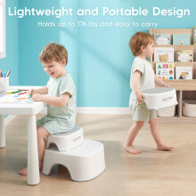 Maliton Potty Training Toilet Seat with 2 Step Stool, Stable Toddler Toilet Seat and Step with Handles|Splash Guard|Anti-Slip|Soft Surface,Secure Fit