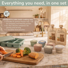 Bubba Bear Baby Food Storage Containers Set  Babies Weaning Freezer Tr