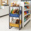 Costway 3-Tier Floor Bottle Crate Shelf for Kitchen Garage With Adjustable Angles 8