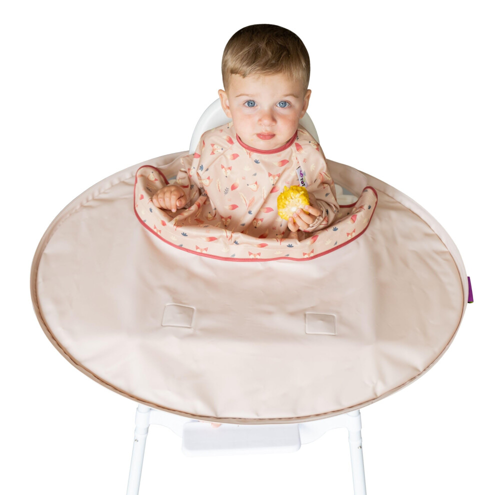 Weaning Bib & Tray Kit. Weaning Set Attaches To Highchair For Mess Proof Baby Feeding. Essential Baby Led Weaning Bib Blw. Waterproof Long S Tidy Tot