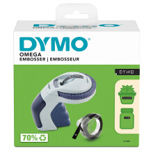 DYMO Omega Embossing Label Maker | Small Label Maker with Turn-Click Wheel and Ergonomic Design | For HomeDIY & Crafting (/ÄÖ & Ü)