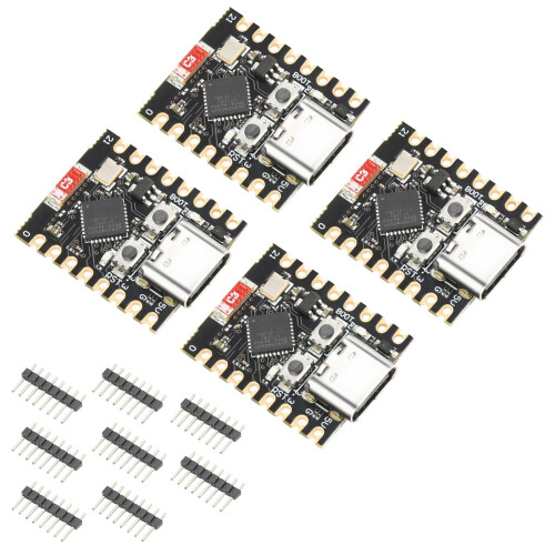 diymore 4PCS ESP32-C3 Development Board Mini ESP32 C3 Mini WiFi Bluetooth Module for IOT Projects