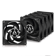 ARCTIC P8 (5 Pieces) - 80 mm CPU Case Fan, Very Quiet Motor, Computer, 3000 RPM - Black
