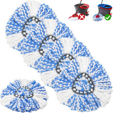 Vinuwu 5 Pack Spin Mop Heads Replacement Compatible with Vileda H2Pro, Microfiber Mop Head Refill for RinseClean 2 Tank System, Washable Reusable Mop