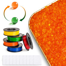 2LBS Silica Gel Desiccant Beads 3-5mm, Color-Indicating Orange to Green, Reusable Dehumidifier for 3D Filament, Electronics, Camera, Jewelry, Flower