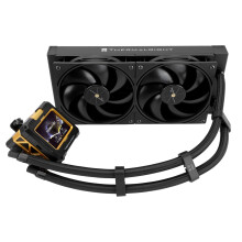 Thermalright FW 240 Black AIO CPU Liquid Cooler,IPS LCD Screen with 320x240 Resolution,for AM4/AM5,Intel LGA1700/1851,2.4 in Screen for Images and Do