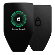 Trezor Safe 5 - Crypto Hardware Wallet with Secure Element & Passphrase, Color Touchscreen, Haptic Feedback, Bitcoin Security, Supports 1000s Coins &