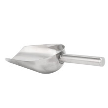Large Stainless Steel Pet Food Scoop for Bird Seed, Poultry Feed, Animal Food Shovel Heavy Duty Strong Metal Scooper for Outdoor Use