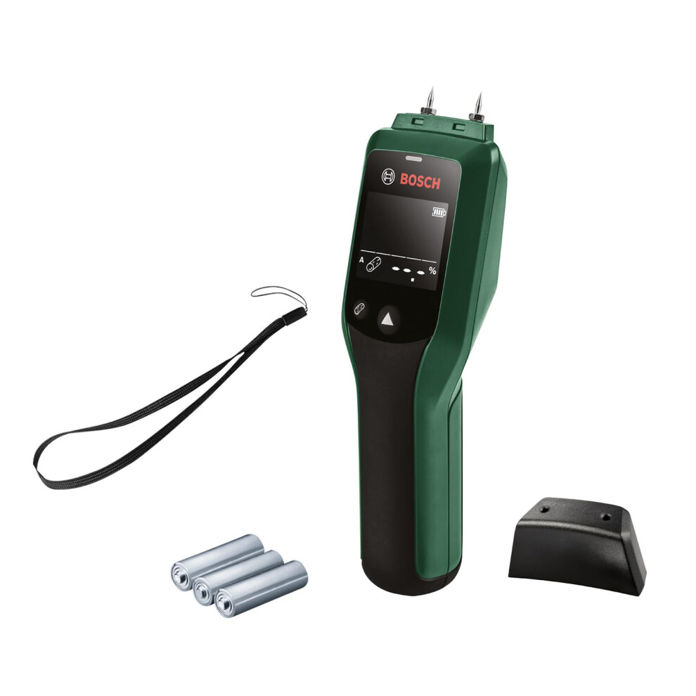 Bosch Moisture Meter Universalhumid (Precise Results Thanks To Wood Group Selection And Led Traffic For Easy Interpretation) Light