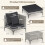 Costway 5-Piece Patio Conversation Set 2 Wicker Armchairs 2 Ottomans And Side Table 4