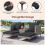 Costway 5-Piece Patio Conversation Set 2 Wicker Armchairs 2 Ottomans And Side Table 8