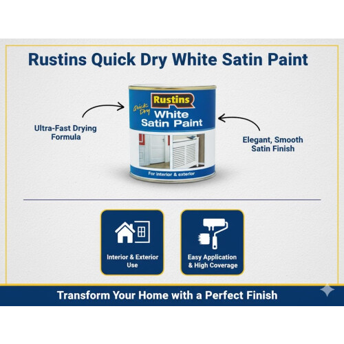 Rustins Satin White 1ltr 1