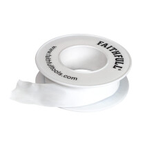 Faithfull TAPEPTF10 12 m x 12 mm White PTFE Tape Pack of 10 Rolls