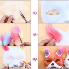 Cat Mask Therian Mask DIY Kit for Fox Eyes - 4 Pieces
