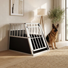 Aluminum Travel Dog Crate Chew-proof Dog Cage Car Carrier for Small & Medium Sized Dogs