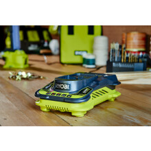 RYOBI RC18150 18V ONE+ Cordless Battery Charger, Hyper Green/Grey, 5.0Ah