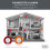 BLACKDECKER Mains Smoke Alarm Mains Powered Smoke Detector Interlinked 4